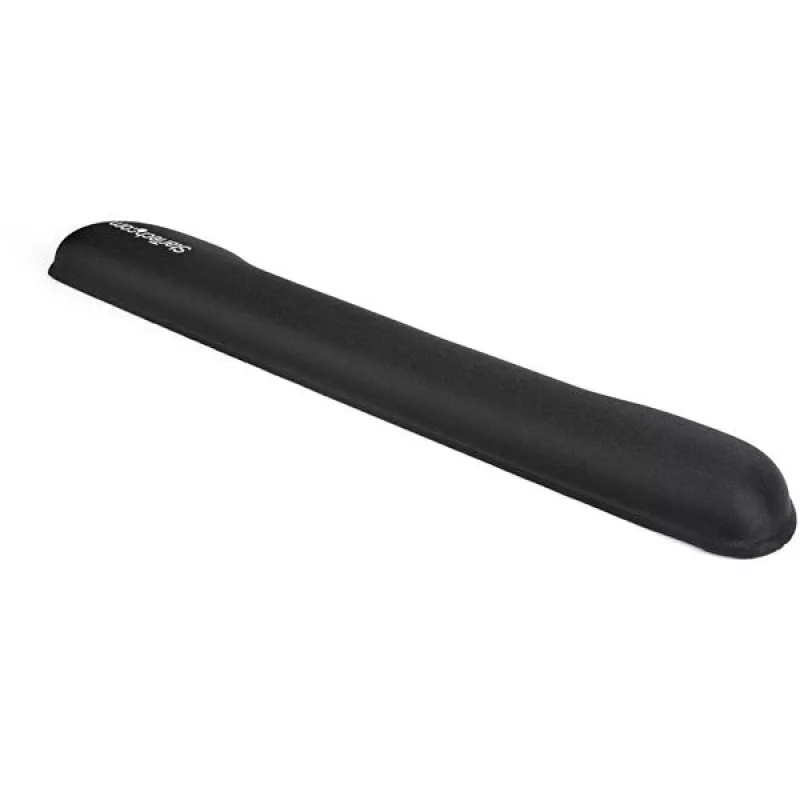 StarTech.com Schaumstoff-Tastaturhandballenauflage für ergonomische Tippunterstützung – Gepolsterte rutschfeste Tastaturkissen – Laptop- oder Desktop-Computer-Tastatur-Handgelenk-, Hand- und Armstütze – Weiche schwarze Nylon-Ruheauflage