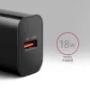 Axagon ACU-QC18 QC 3.0 1× AUSGANG Wandladegerät 18W, Innen, AC, Schwarz