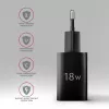 Axagon ACU-QC18 QC 3.0 1× AUSGANG Wandladegerät 18W, Innen, AC, Schwarz