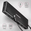 Axagon HUE-F7C 7x USB 3.2 Gen 1 ALU flach Hub Mikro-Stromeingang 30cm USB-C USB 3.2 Gen 1 (3.1 Gen 1) Typ-A 5000 Mbit/s Schwarz