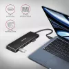 Axagon HUE-F7C 7x USB 3.2 Gen 1 ALU flach Hub Mikro-Stromeingang 30cm USB-C USB 3.2 Gen 1 (3.1 Gen 1) Typ-A 5000 Mbit/s Schwarz