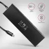 Axagon HUE-F7C 7x USB 3.2 Gen 1 ALU flach Hub Mikro-Stromeingang 30cm USB-C USB 3.2 Gen 1 (3.1 Gen 1) Typ-A 5000 Mbit/s Schwarz
