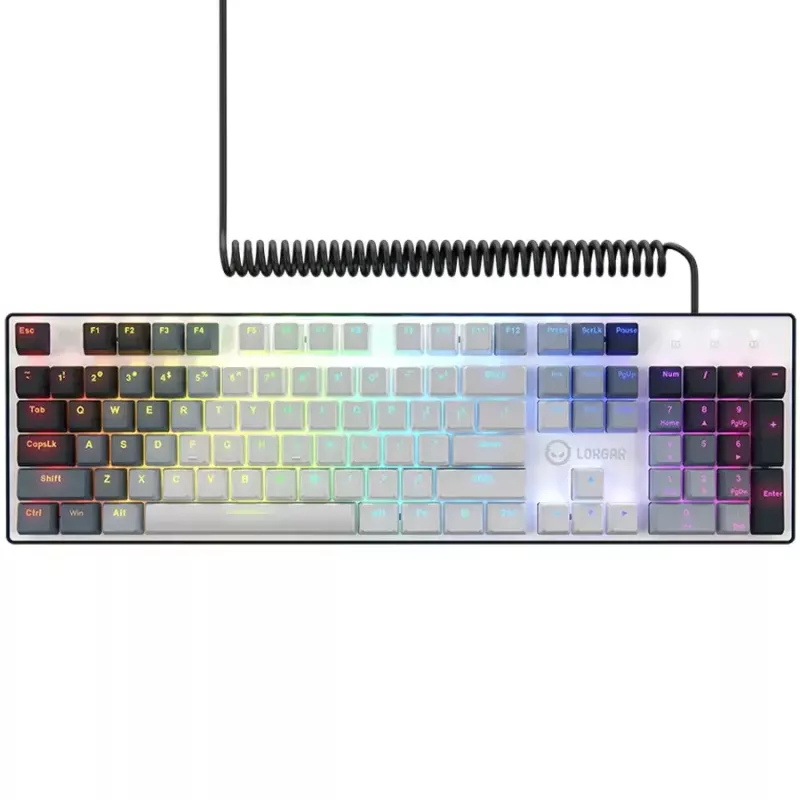 Mechanische Tastatur LORGAR Azar 514 Weiß mit RGB-Hintergrundbeleuchtung, ENG-Layout