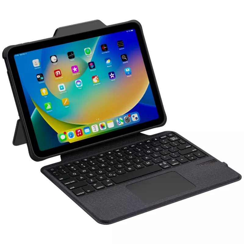 DEQSTER Rugged Touch Tastatur 10.9″, QWERTZ, Deutsch, Trackpad, Apple, Apple iPad 10, 9 Zoll (10. Gen.), 27.7 cm (10.9 Zoll)
