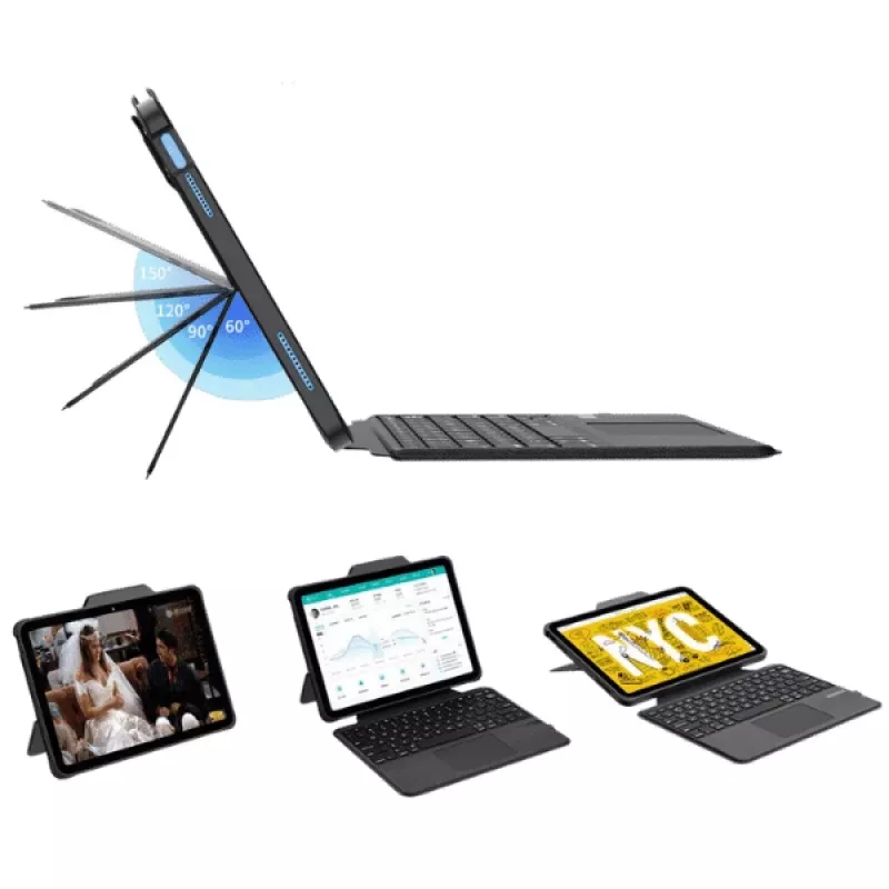 DEQSTER Rugged Touch Tastatur 10.9″, QWERTZ, Deutsch, Trackpad, Apple, Apple iPad 10, 9 Zoll (10. Gen.), 27.7 cm (10.9 Zoll)