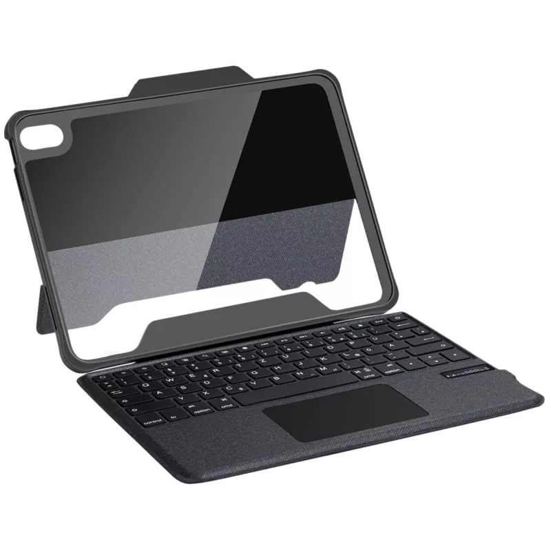 DEQSTER Rugged Touch Tastatur 10.9″, QWERTZ, Deutsch, Trackpad, Apple, Apple iPad 10, 9 Zoll (10. Gen.), 27.7 cm (10.9 Zoll)