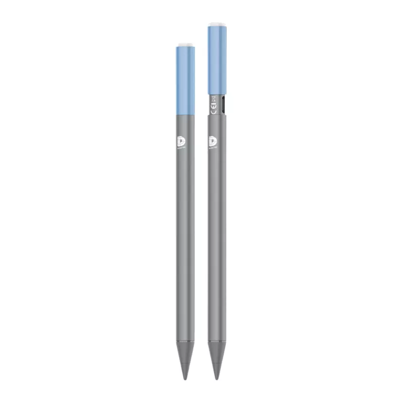 DEQSTER Pencil 2, Tablet, Apple, Blau, Grau, Apple iPads seit 2018, Grau, Aluminium, Polycarbonat (PC), Polyoxymethylen (POM)