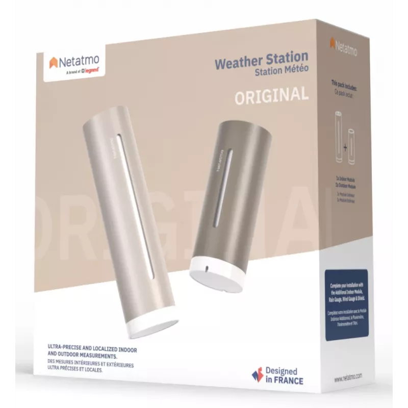 Netatmo NWS-S-EC digitale Wetterstation Braun Wi-Fi