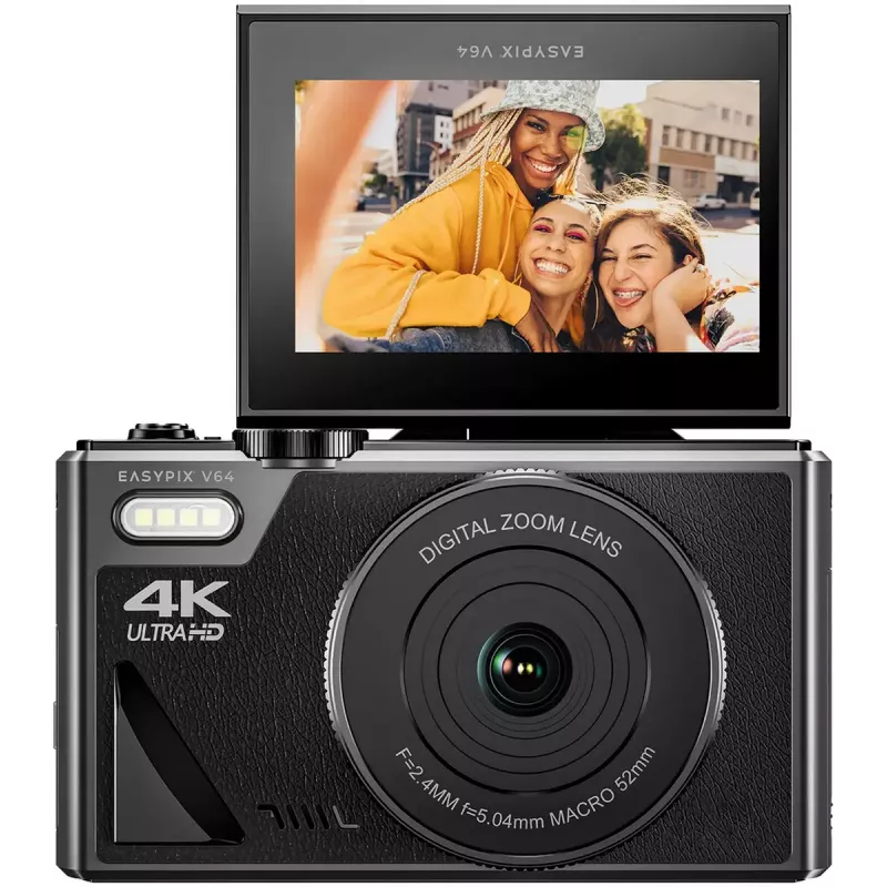 Kompakte Digitalkamera EASYPIX V64 Flip 20203 — 16 MP, 1080p Video