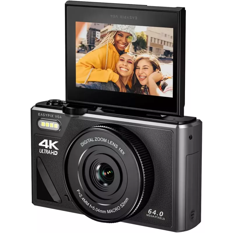Kompakte Digitalkamera EASYPIX V64 Flip 20203 — 16 MP, 1080p Video