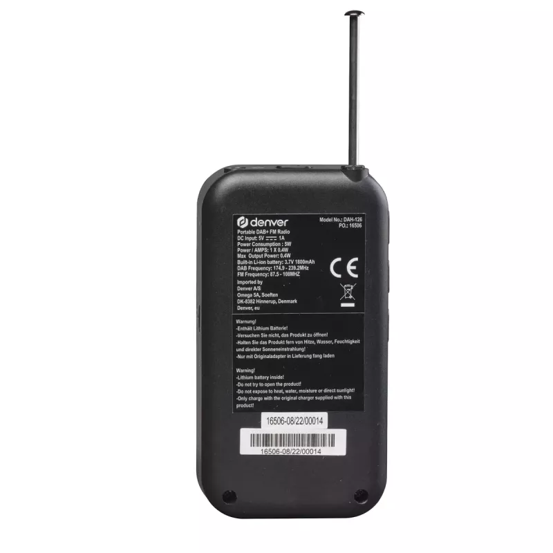 Persönliches Radio Denver DAH-126 Analog Digital DAB FM 10W