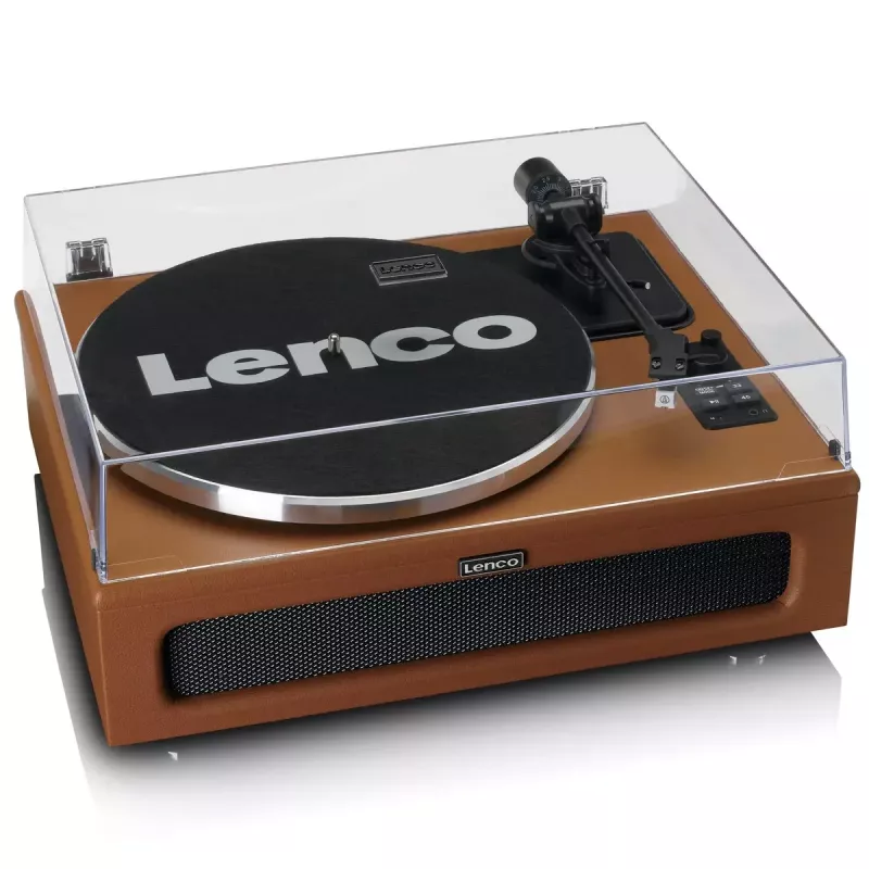 Riemengetriebener Audio-Plattenspieler Lenco LS-430BN Braun Manuell 3-4 g Auflagekraft