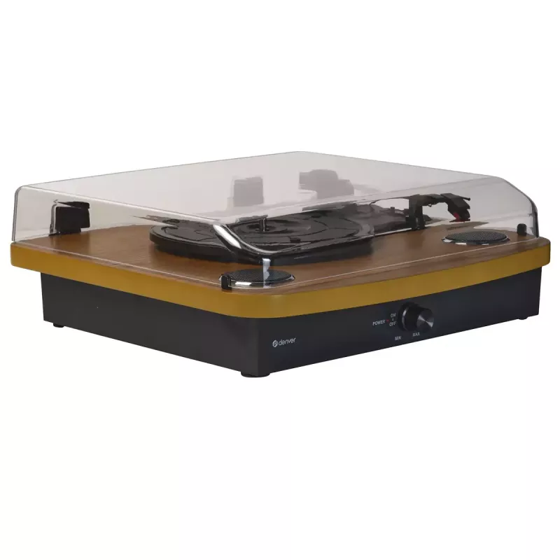 Denver VPL-230LW Schwarz Holz halbautomatischer Plattenspieler 2W RMS