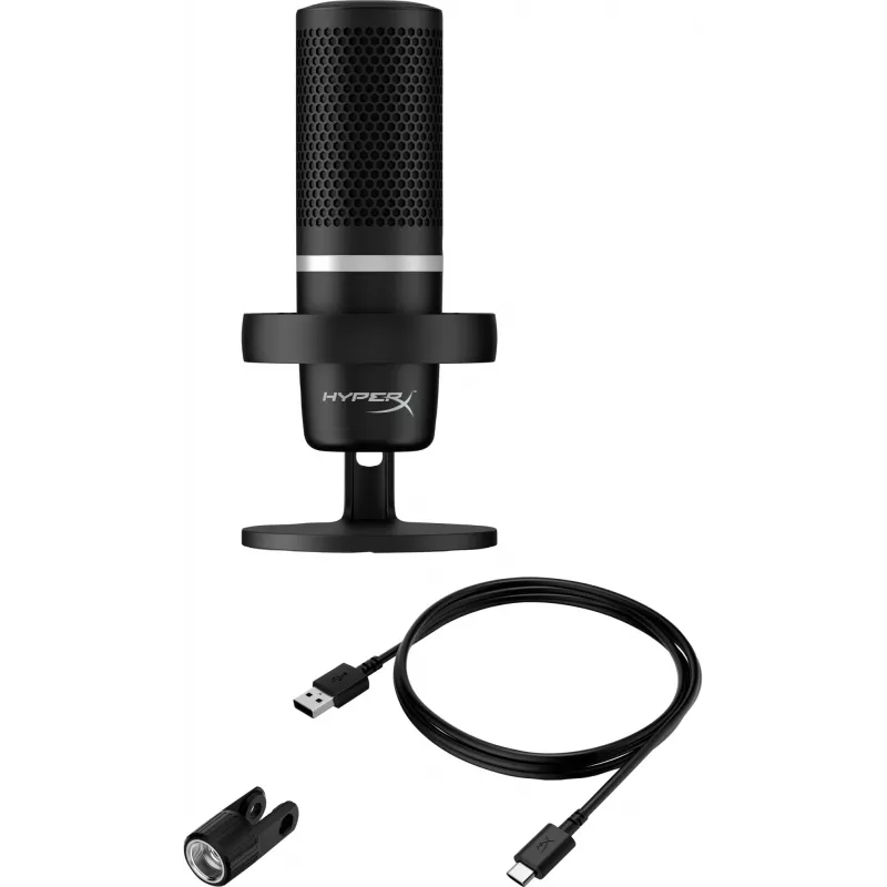 HyperX DuoCast - USB-Mikrofon (Schwarz) - RGB-Beleuchtung