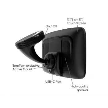 Handheld GPS-Navigator TOMTOM GO mit 7 Zoll Touchscreen, 32 GB, Europa Karten, schwarz