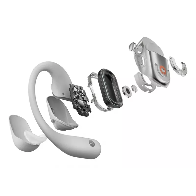 SHOKZ OpenFit 2+ Kopfhörer Kabellos Ohrbügel, Im-Ohr Anrufe/Musik Bluetooth Grau