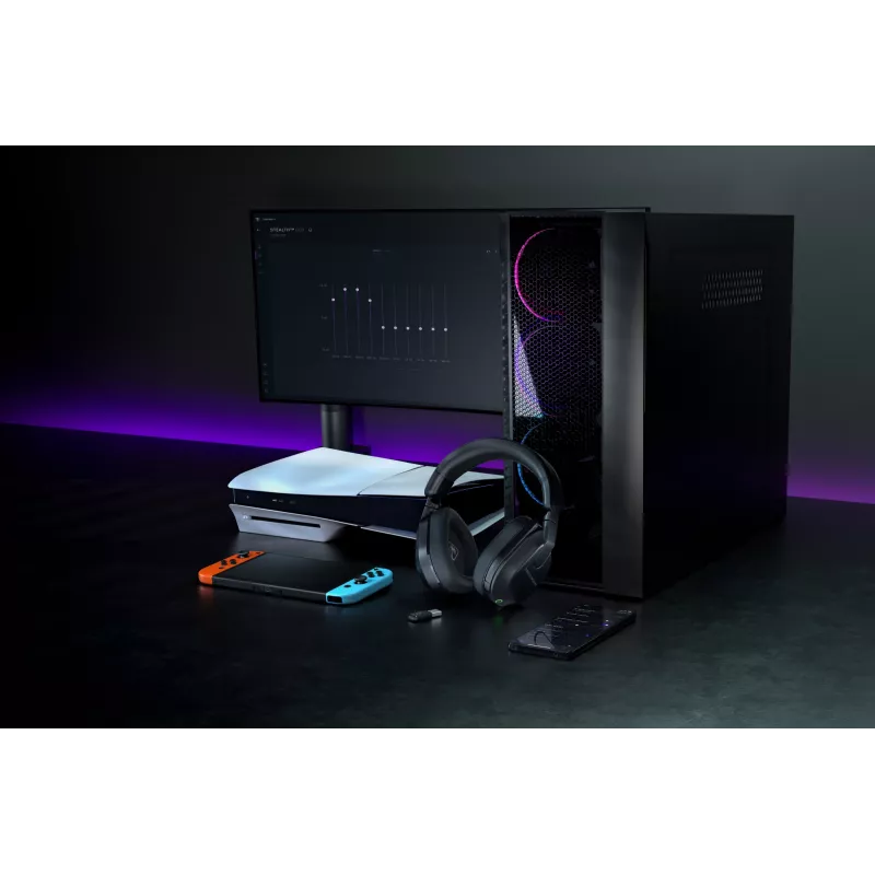 Turtle Beach Stealth 600 Schwarz PlayStation Wireless Gaming-Headset mit bis zu 80 Stunden Akkulaufzeit, 50-mm-Lautsprechern und Bluetooth für PS5, PS4, PC und Mobilgeräte