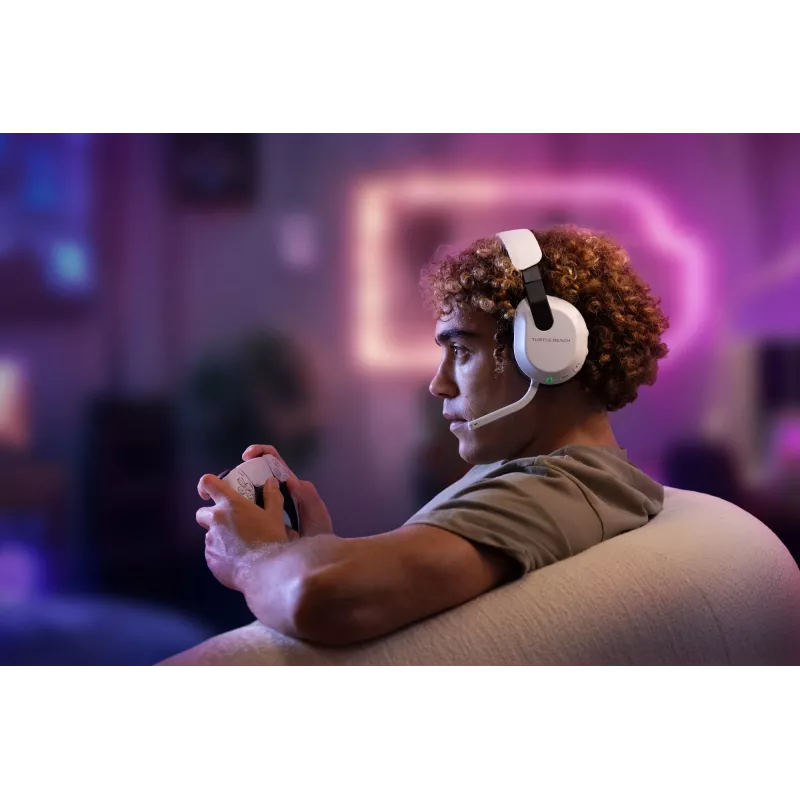 Turtle Beach Stealth 600 Weiß PlayStation Wireless Gaming Headset mit bis zu 80 Stunden Akkulaufzeit, 50-mm-Lautsprechern und Bluetooth für PS5, PS4, PC und Mobilgeräte