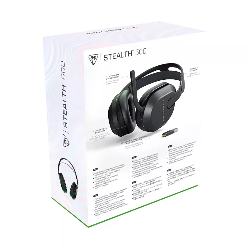 Turtle Beach Stealth 500 Schwarz Xbox Wireless Gaming-Headset mit bis zu 40 Std. Akku für Xbox Series X/S, Xbox One und funktioniert über Bluetooth, PC und Mobilgeräte