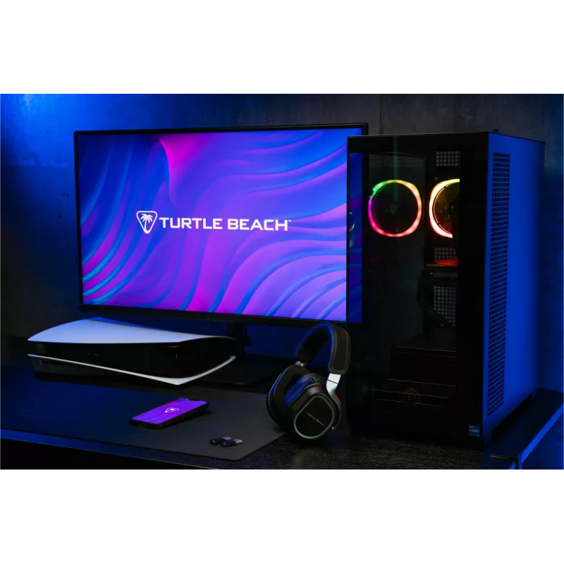 Turtle Beach Stealth 700 Schwarz PlayStation Wireless Gaming Headset mit bis zu 80 Stunden Akkulaufzeit, Bluetooth, Dual-Transmittern und 60-mm-Treibern für PS5, PS4, PC und Mobilgeräte