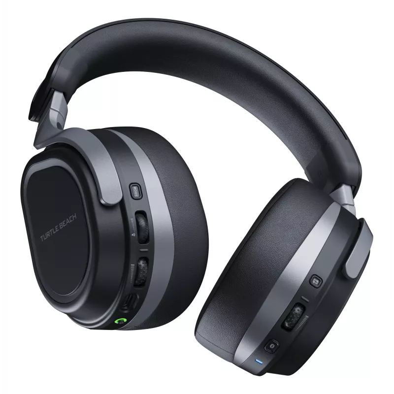 Turtle Beach Stealth 700 Schwarz Kabelloses PC-Gaming-Headset mit bis zu 80 Stunden Akkulaufzeit, Bluetooth, zwei Sendern und 60-mm-Lautsprechern für PC, PS5, PS4 und Mobilgeräte