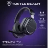 Turtle Beach Stealth 700 Schwarz Kabelloses PC-Gaming-Headset mit bis zu 80 Stunden Akkulaufzeit, Bluetooth, zwei Sendern und 60-mm-Lautsprechern für PC, PS5, PS4 und Mobilgeräte