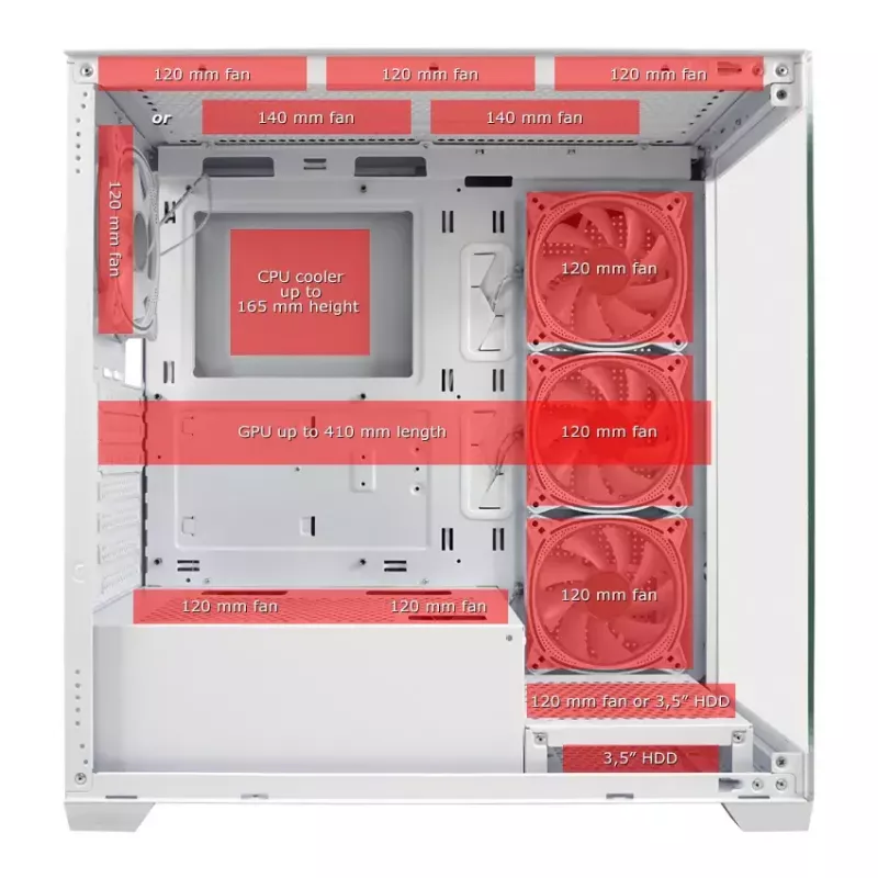 PC-Gehäuse LC-Power LC-715W-ON Midi Tower Weiß