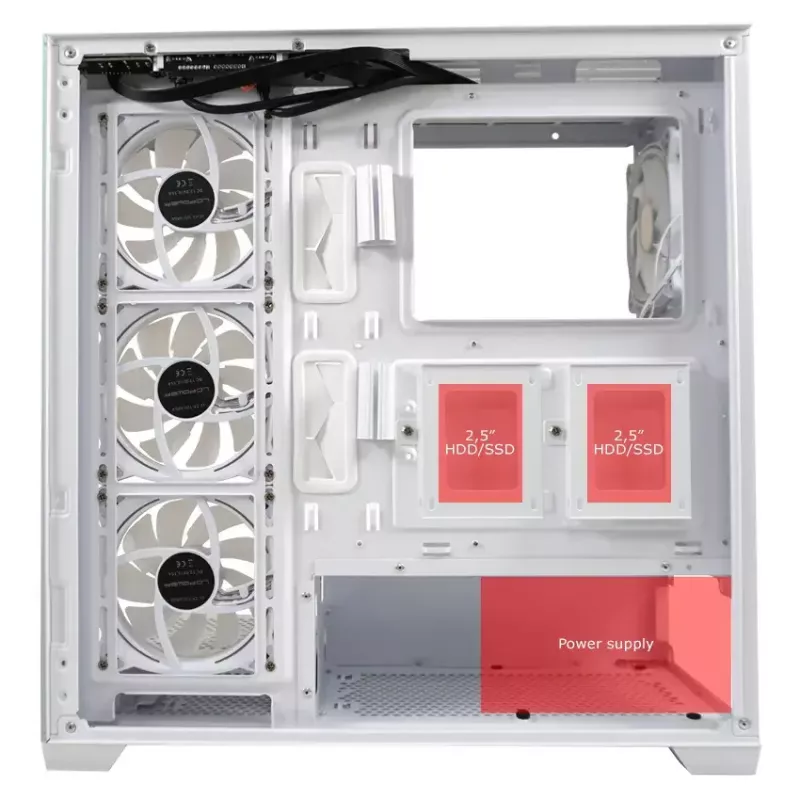 PC-Gehäuse LC-Power LC-715W-ON Midi Tower Weiß