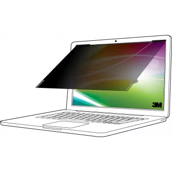 3M rahmenloser Blickschutzfilter BP121W1B für 30,7 cm (12,1 Zoll) Laptops, 16:10, blendfrei, schwarz