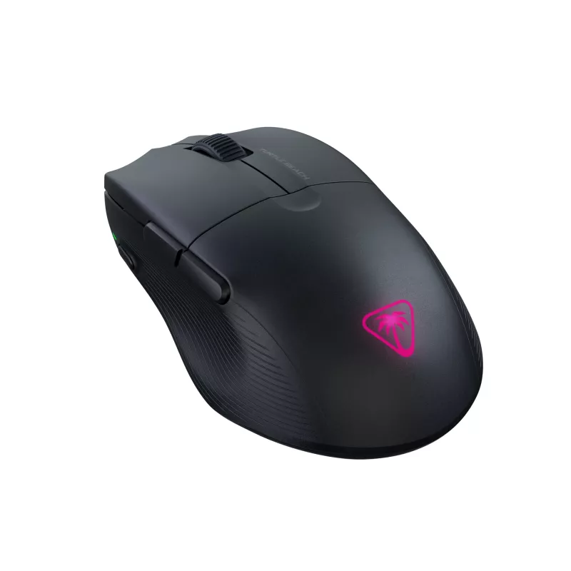Turtle Beach Pure Air Schwarz – Ultraleichte kabellose ergonomische RGB-Gaming-Maus, 26K DPI optischer Sensor, 125h Batterie, RGB-Beleuchtung