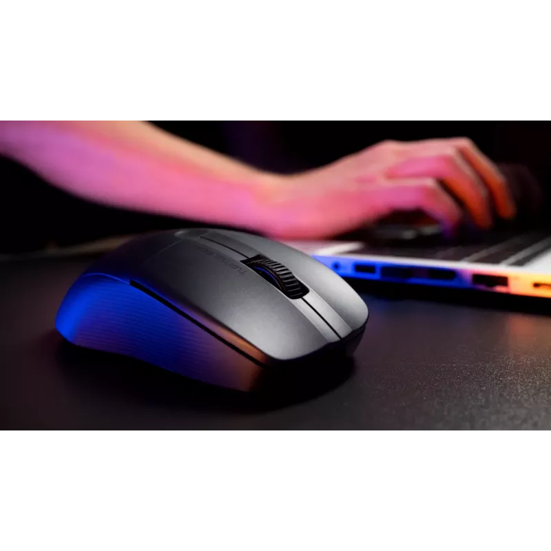Turtle Beach Pure Air Schwarz – Ultraleichte kabellose ergonomische RGB-Gaming-Maus, 26K DPI optischer Sensor, 125h Batterie, RGB-Beleuchtung