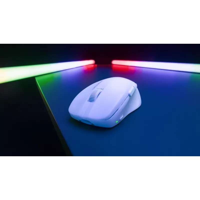 Turtle Beach Pure Air Weiß - Ultralight kabellose ergonomische RGB-Gaming-Maus, 26K DPI optischer Sensor, 125h Akku, RGB-Beleuchtung