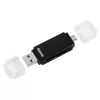 Hama Basic USB 2.0 OTG Kartenleser, SD/microSD, schwarz