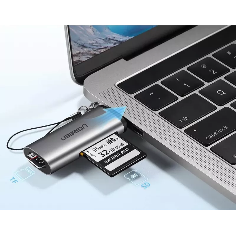 Ugreen 50704 Kartenleser USB 3.2 Gen 1 (3.1 Gen 1) Type-C Grau
