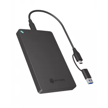 ICY BOX IB-201T-CU31 SSD-Gehäuse Schwarz 2,5 Zoll