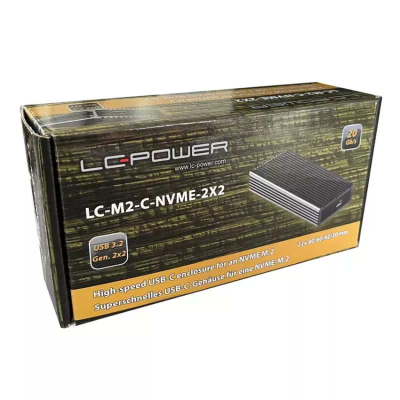 SSD-Gehäuse LC-Power LC-M2-C-NVME-2X2