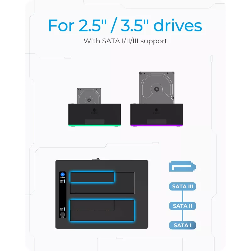 ICY BOX IB-127CL-U3 USB 3.2 Gen 1 (3.1 Gen 1) Typ-B Schwarz