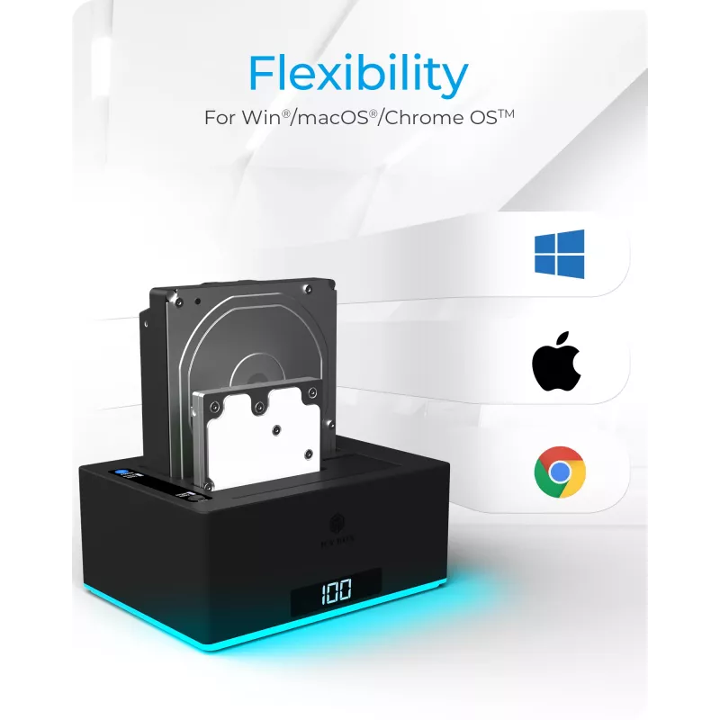 ICY BOX IB-127CL-U3 USB 3.2 Gen 1 (3.1 Gen 1) Typ-B Schwarz