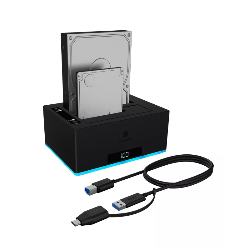 ICY BOX IB-127CL-U3 USB 3.2 Gen 1 (3.1 Gen 1) Typ-B Schwarz