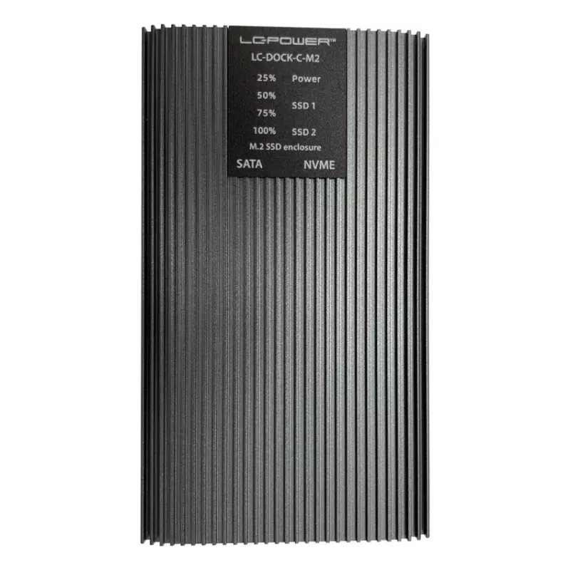 SSD-Gehäuse LC-Power LC-DOCK-C-M2 2 M.2-Laufwerke 10 Gbit/s Anthrazit