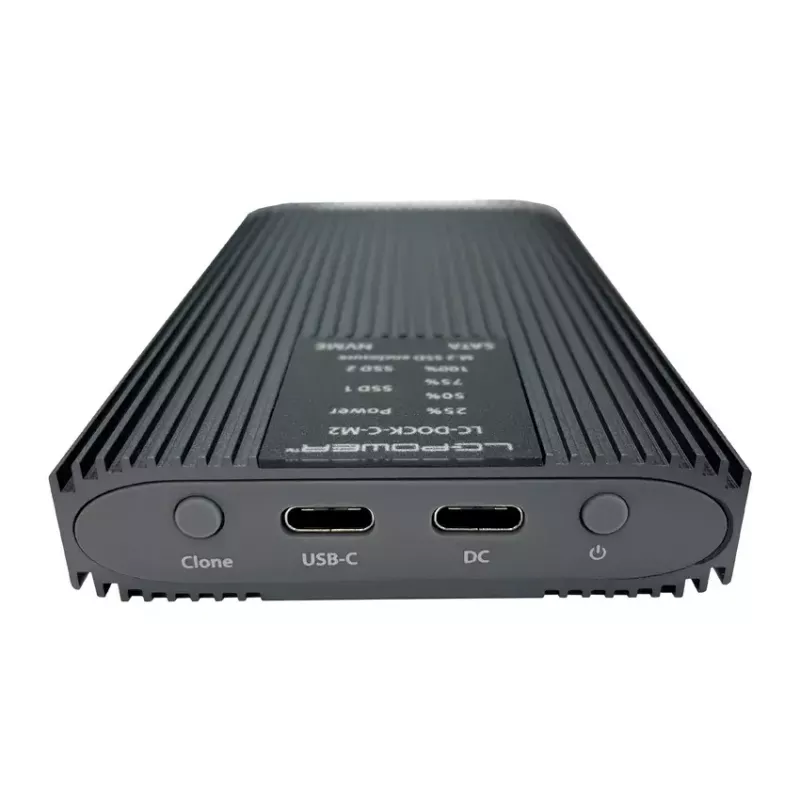 SSD-Gehäuse LC-Power LC-DOCK-C-M2 2 M.2-Laufwerke 10 Gbit/s Anthrazit