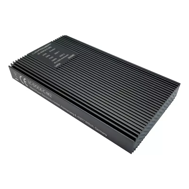 SSD-Gehäuse LC-Power LC-DOCK-C-M2 2 M.2-Laufwerke 10 Gbit/s Anthrazit