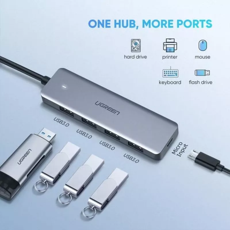 Ugreen 70336 Schnittstellen-Hub USB 3.2 Gen 1 (3.1 Gen 1) Typ-C 5000 Mbit/s