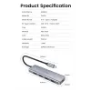 Ugreen 70336 Schnittstellen-Hub USB 3.2 Gen 1 (3.1 Gen 1) Typ-C 5000 Mbit/s