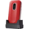 Mobiltelefon Doro Leva L20 4G, 2,8-Zoll-Bildschirm, rot-weiß