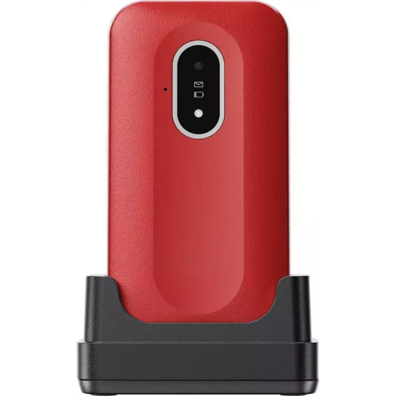 Mobiltelefon Doro Leva L20 4G, 2,8-Zoll-Bildschirm, rot-weiß
