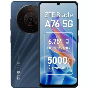 Smartphone ZTE Blade A76 5G 6,75 Zoll 6 GB 128 GB Schwarz
