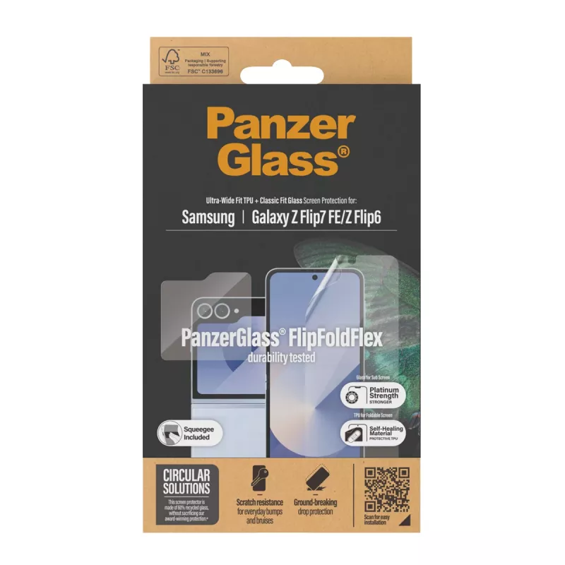PanzerGlass ® Displayschutz Samsung Galaxy Z Flip7 FE | Flip6 | Glas & Folie