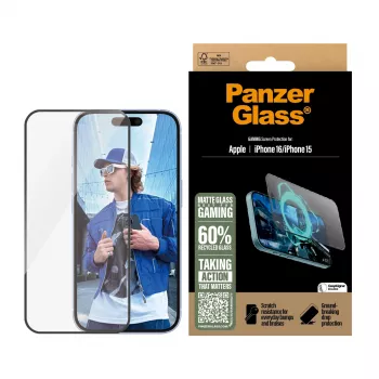 PanzerGlass ® Gaming Screen Protector iPhone 16 | 15 | Ultra-Wide Fit