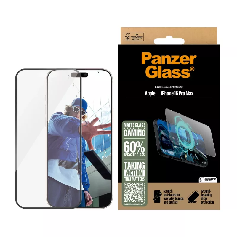PanzerGlass ® Gaming Displayschutz iPhone 16 Pro Max | Ultra-Wide Fit